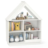 3-Tier House-Shaped Toy Storage Organizer with Open Shelves