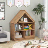 3-Tier House-Shaped Toy Storage Organizer with Open Shelves