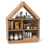 3-Tier House-Shaped Toy Storage Organizer with Open Shelves