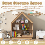 3-Tier House-Shaped Toy Storage Organizer with Open Shelves