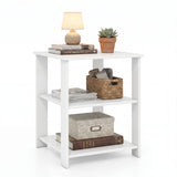 3-Tier Modern Nightstand Square Side Table with Open Storage Shelves
