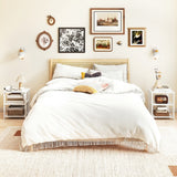 3-Tier Modern Nightstand Square Side Table with Open Storage Shelves
