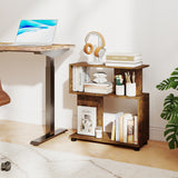 3-Tier Modern S-shaped Bookshelf with Adjustable Feet