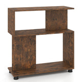 3-Tier Modern S-shaped Bookshelf with Adjustable Feet