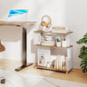 3-Tier Modern S-shaped Bookshelf with Adjustable Feet
