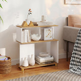 3-Tier Modern S-shaped Bookshelf with Adjustable Feet