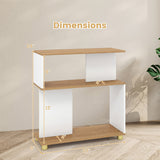 3-Tier Modern S-shaped Bookshelf with Adjustable Feet