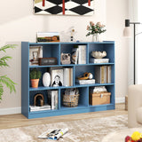 3-Tier Open Bookcase 8-Cube Floor Standing Storage Shelves Display Cabinet