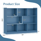 3-Tier Open Bookcase 8-Cube Floor Standing Storage Shelves Display Cabinet