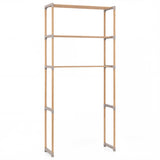 3-Tier Over The Toilet Storage Rack with Open Shelves-Gray