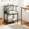 3-Tier Rolling Printer Stand with Adjustable Shelf and Lockable Wheels