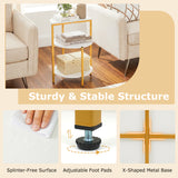 3-Tier Round End Table for Small Space and Bedroom Room-Set of 1/2