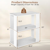 3-Tier Shoe Rack Modern Shoe Organizer with Stackable Design-White