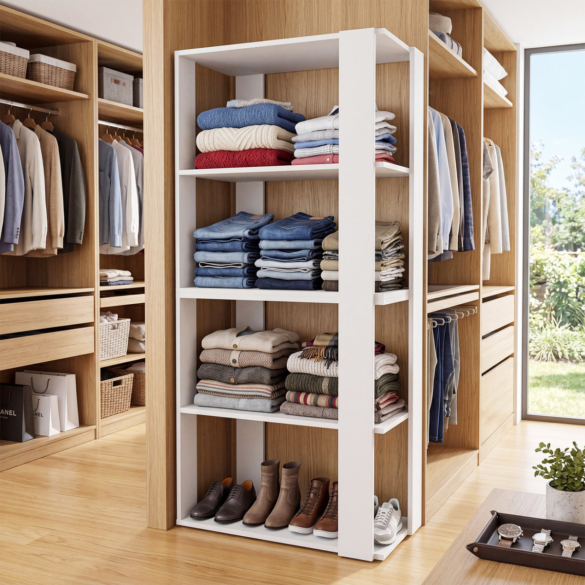 3-Tier Shoe Rack Modern Shoe Organizer with Stackable Design-White