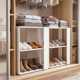 3-Tier Shoe Rack Modern Shoe Organizer with Stackable Design-White
