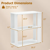 3-Tier Shoe Rack Set of 2 with Stackable Design and Anti-Tipping Device for Closet-White