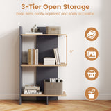 3 Tier Wooden Bookshelf with Anti-Tipping Kit