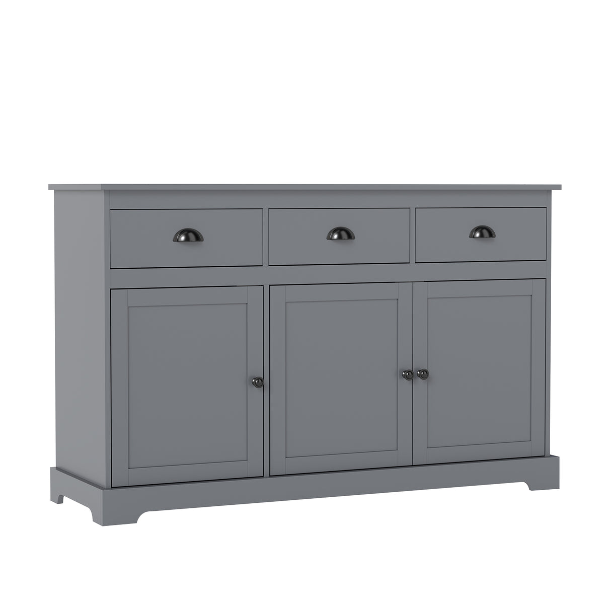 3 Drawers Sideboard Buffet Storage with Adjustable Shelves