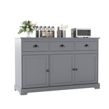 3 Drawers Sideboard Buffet Storage with Adjustable Shelves