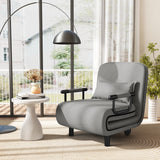 3-in-1 Convertible Sofa Bed with 5-Position Adjustable Backrest and Lumbar Pillow