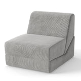 3-in-1 Folding Sofa Bed with Washable Zippered Cover-Gray