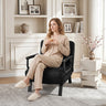 3-in-1 Folding Sofa Bed with Adjustable Backrest Comfy Cushion and Hidden Metal Legs