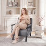 3-in-1 Folding Sofa Bed with Adjustable Backrest Comfy Cushion and Hidden Metal Legs