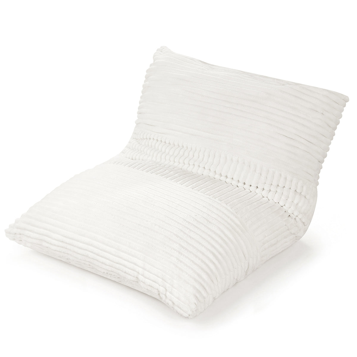 3-in-1 Large Bean Bag Chair with Comfy Corduroy Fabric