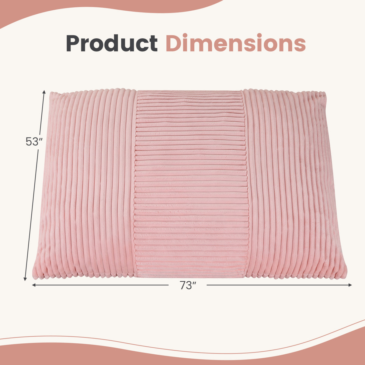3-in-1 Large Bean Bag Chair with Comfy Corduroy Fabric