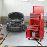 3-in-1 6-Drawer Rolling Tool Chest Storage Cabinet with Universal Wheels and Hooks