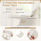 3-in-1 Convertible Wooden High Chair with Cushion