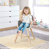 3-in-1 Convertible Wooden High Chair with Cushion