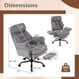 400 LBS Ergonomic Big and Tall Office Chair with Faux Leather