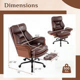 400 LBS Ergonomic Big and Tall Office Chair with Faux Leather