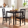 400 lbs Capacity Dining Chair Set of 2 with Cross Backrest and Rubber Wood Frame
