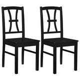 400 lbs Capacity Dining Chair Set of 2 with Cross Backrest and Rubber Wood Frame