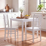 400 lbs Capacity Dining Chair Set of 2 with Cross Backrest and Rubber Wood Frame