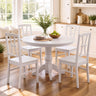 400 lbs Capacity Dining Chair Set of 4 with Cross Backrest and Rubber Wood Frame
