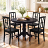 400 lbs Capacity Dining Chair Set of 4 with Cross Backrest and Rubber Wood Frame