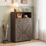 40" Bathroom Storage Cabinet with Drawers and Removable Shelf-Oak