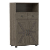 40" Bathroom Storage Cabinet with Drawers and Removable Shelf-Oak