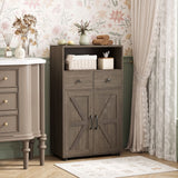 40" Bathroom Storage Cabinet with Drawers and Removable Shelf-Oak