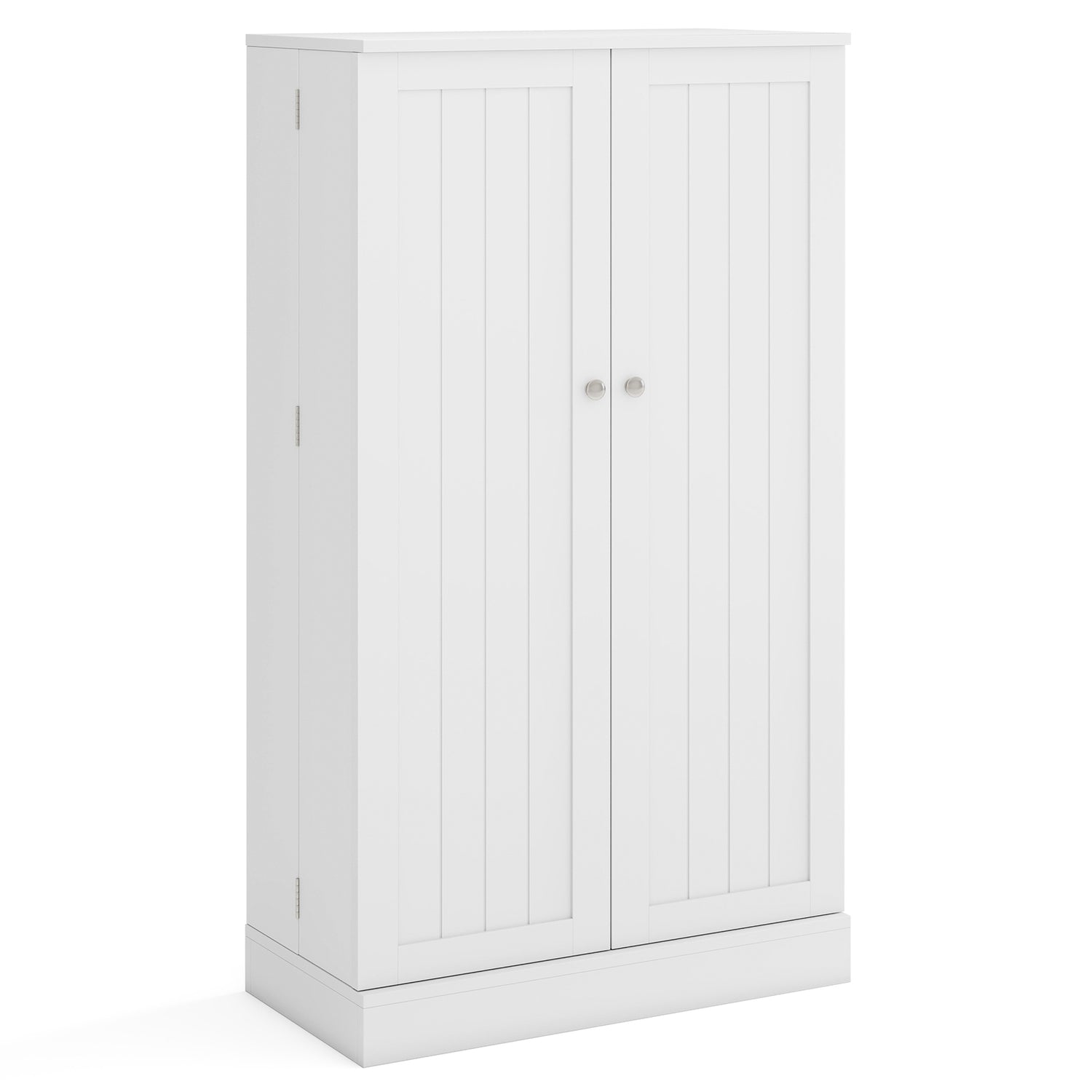 41 Inch Tall Pantry Cabinet Kitchen Storage Cabinet with Doors and Shelves-White
