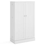 41 Inch Tall Pantry Cabinet Kitchen Storage Cabinet with Doors and Shelves-White
