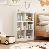 7-Section Freestanding Bookshelf for Kids Room Classroom Daycare Nursery