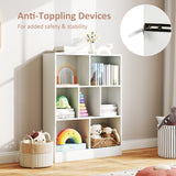 7-Section Freestanding Bookshelf for Kids Room Classroom Daycare Nursery