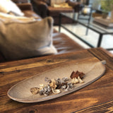 423 - Leaf Design Wood Tray - Elegant Jewelry Plate Tray with Intricate Leaf Design - Decorative Centerpiece for Home, Kitchen, and Events