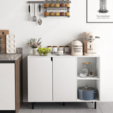 42 Inch Sideboard Buffet Cabinet Kitchen with Adjustable Shelves-White