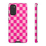 HOT PINK CHECKERBOARD | Tough Phone Case