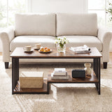 43.5" Coffee Table 2-Tier with Open Storage Shelf